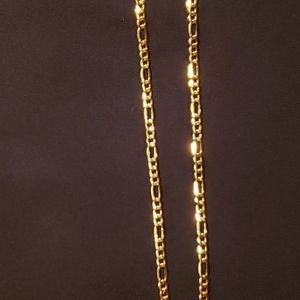 22" 18k gold figaro necklace chain 3.4mm 4 grams